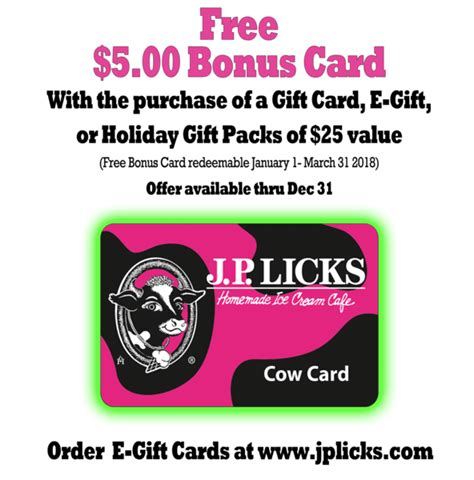 j p licks|jp licks gift card.